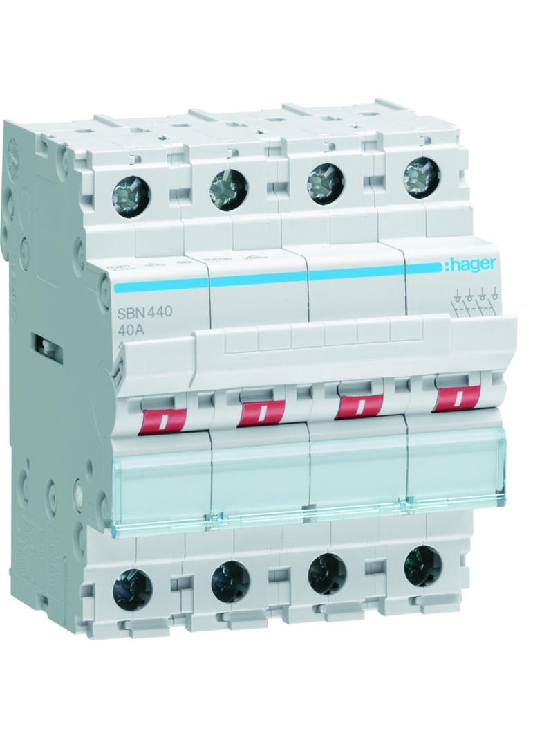 Modułowy rozłącznik izolacyjny 4P 40A 400V SBN440 HAGER