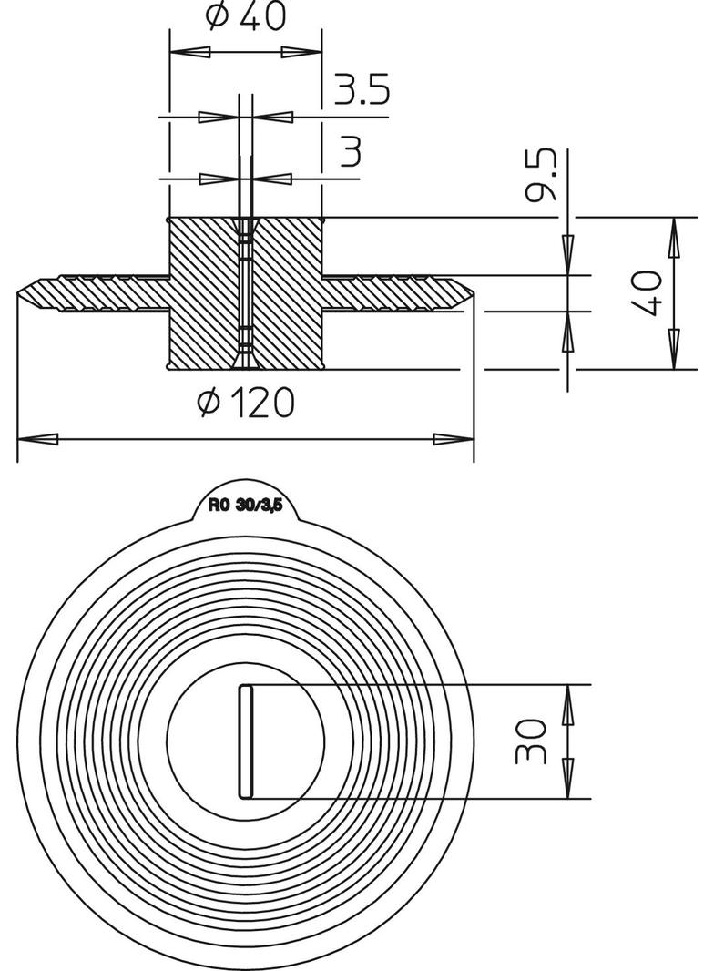 DW FL30x3,5 Kołnierz uszczelniający