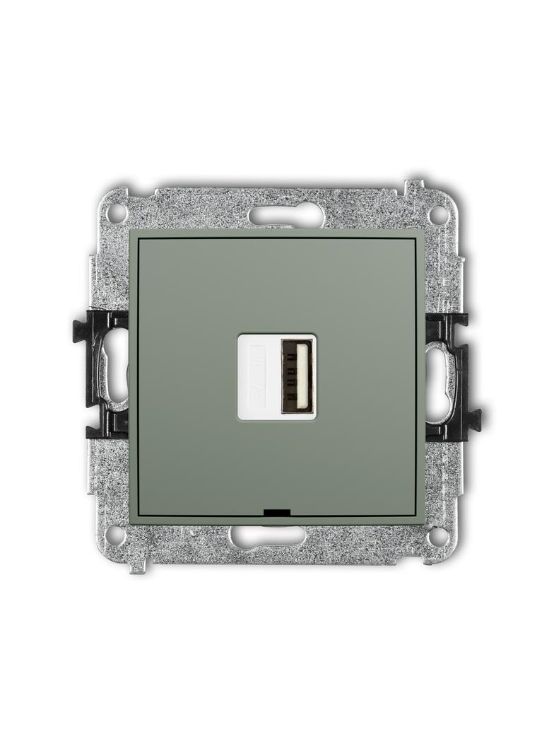 MINI Mechanizm ładowarki USB pojedynczej USB A, 5W max., 5V, 1A, bez pola opisowego szałwiowy