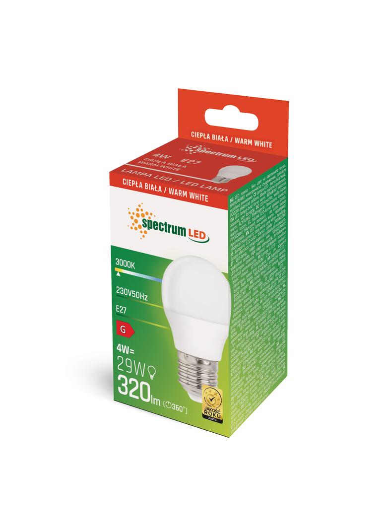 LED KULKA E-27 230V 4W WW SPECTRUM +