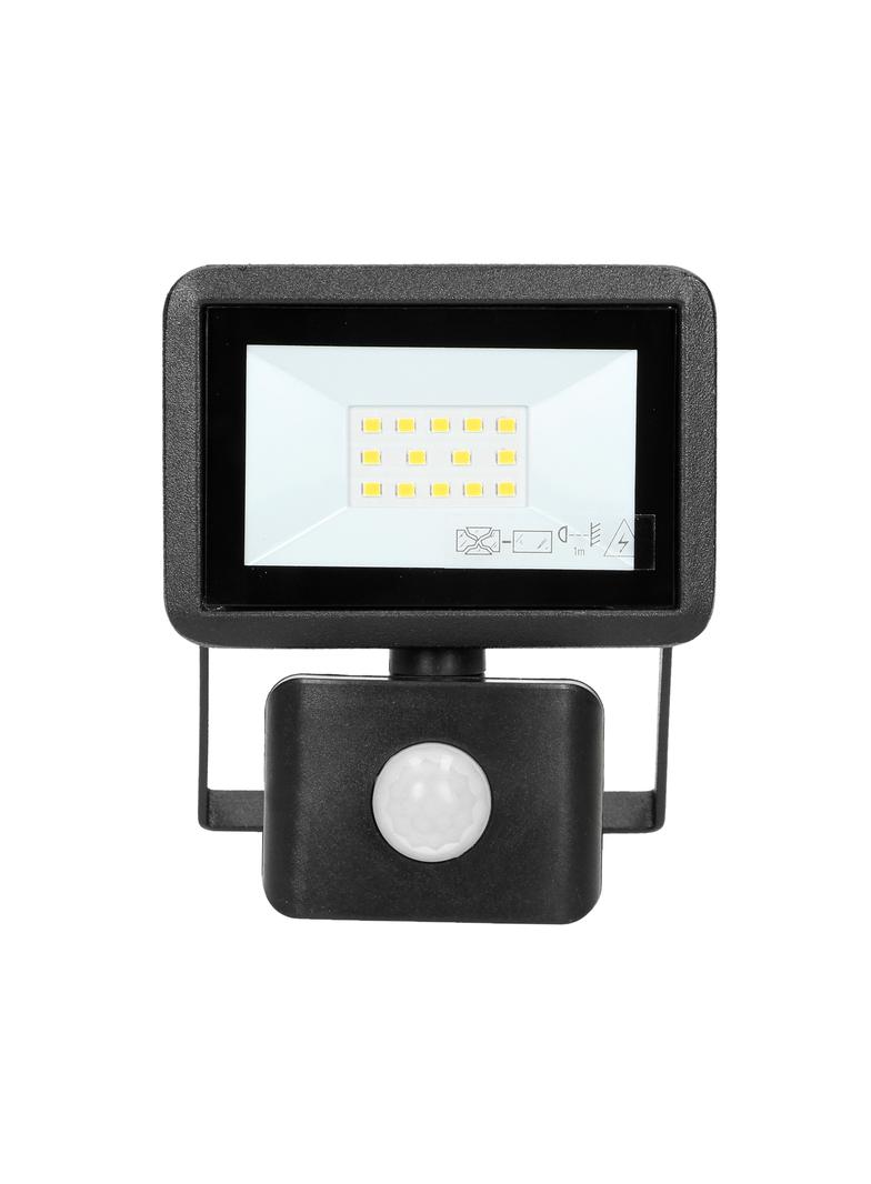 FARO S LED 10W naświetlacz z PIR, 800lm, IP44, 4000K, aluminium + szkło AD-NL-6252BLR4 ORNO