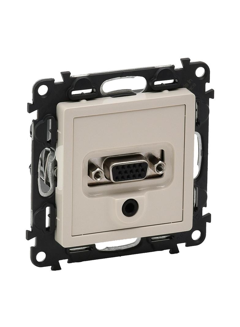 VALENA LIFE GNIAZDO HD 15 + Jack 3,5 mm KREMOWY, Legrand