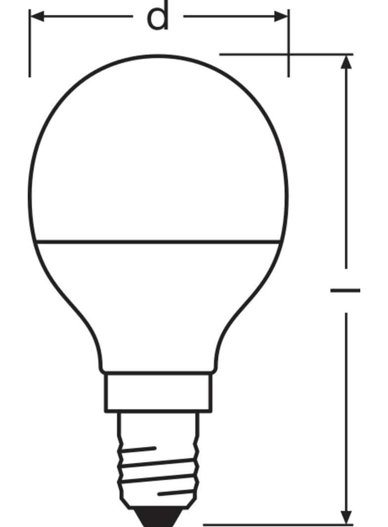 Lampa LED PARATHOM non-dim Classic P40 plastik 4,9W 827 E14