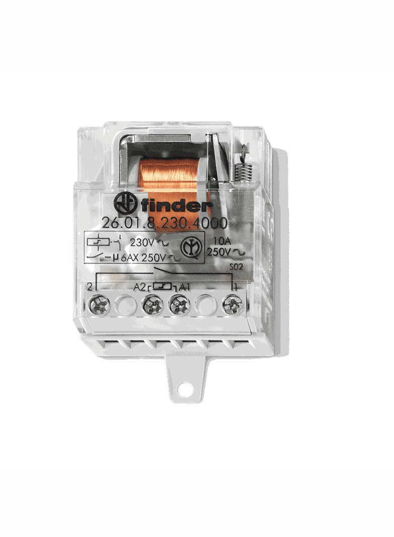 Przekaźnik impulsowy instalacyjny serii 26: 1Z 10A 230V AC 26.01.8.230.0000 /10szt./ FINDER