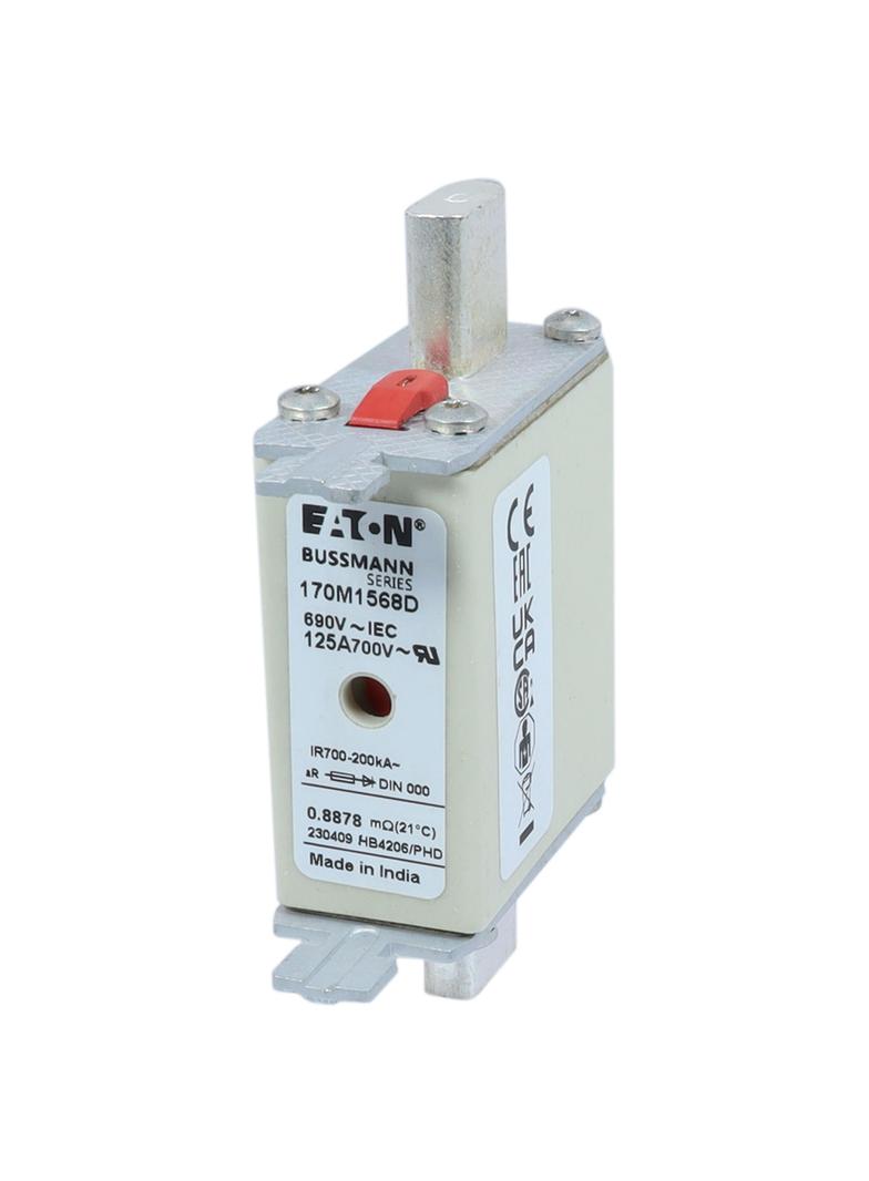 FUSE 125A 690V aR DIN 000 HSDNH Wkładka szybka 125A 690V aR DIN 000 podwójny wskaźnik 170M1568D EATO