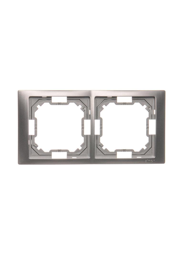 Simon Basic Neos Ramka 2-krotna NEOS – uniwersalna poziom i pion stal inox BMRC2/21 KONTAKT