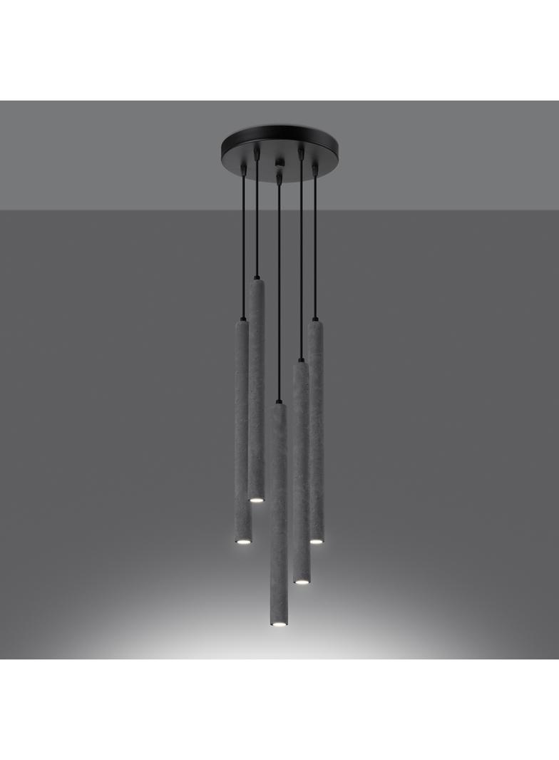 Sollux Lampa wisząca PASTELO 5P beton SL.1275