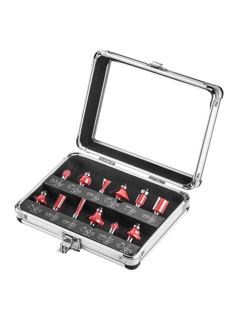 Frezy widiowe, trzpień 8 mm, zestaw 12 szt.