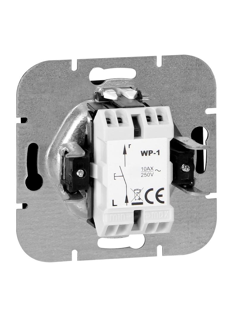 Łącznik podtynkowy jednobiegunowy Onyx, 10A, 250V, WP-1O, czarny OR-OE-7500/B ORNO