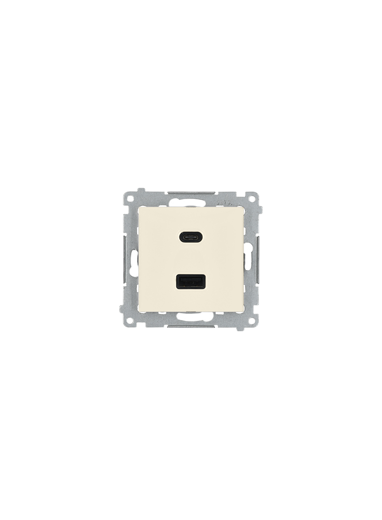 "Simon 54 WMDZ-EC2CAx-041 Ładowarka 2xUSB C+A Quick Charge 5/9/12V (moduł), 3.1 A, 5V DC, 230V