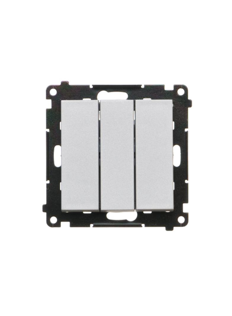 Simon 55 Łącznik potrójny z podświetleniem LED szybkozłączka Aluminium mat TW31L.01/143 KONTAKT