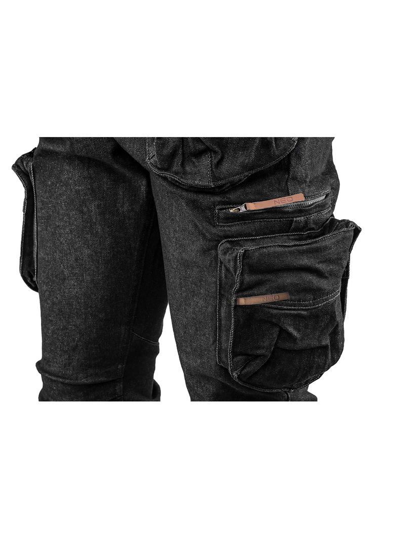 Spodnie robocze 5-kieszeniowe DENIM, czarne, rozmiar M