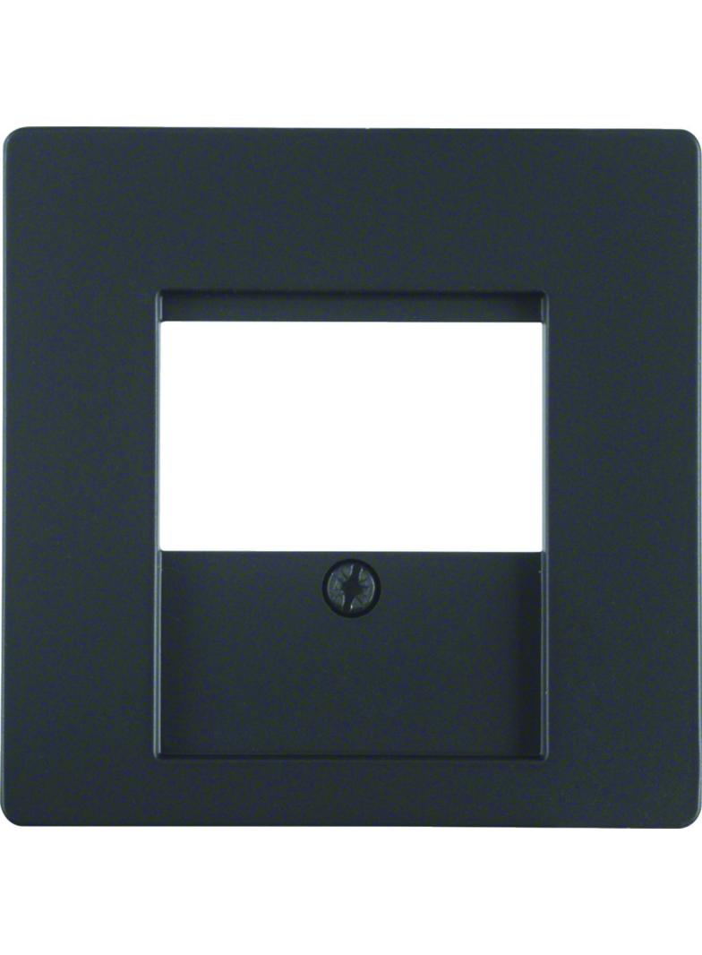 BERKER Q.x Płytka czołowa do gniazda głośnikowego antracyt aksamit 6810336086 HAGER
