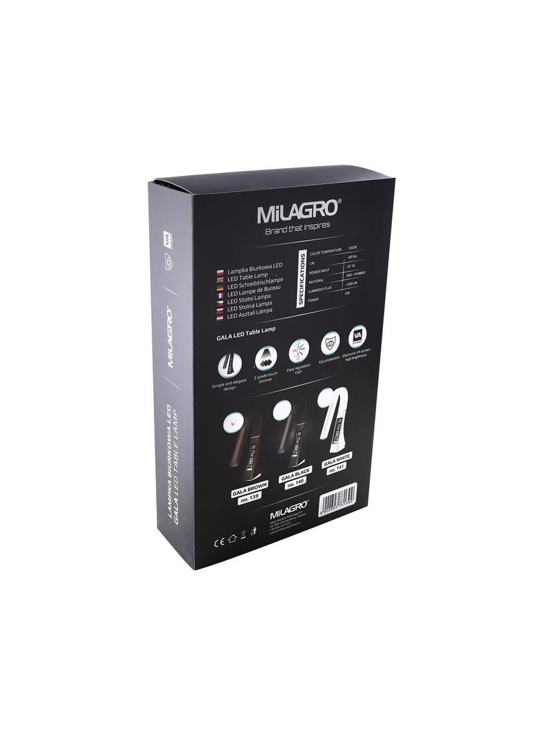 Milagro lampka biurkowa LED Gala 6W 420lm 3000K brązowa ML139