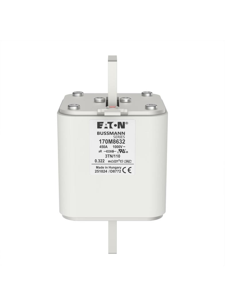 450A 1000V 3TN/110 aR INDICATOR FUSE Wkładka szybka 450A AC 1000V DIN 3 74x90x139 mm aR, 170M8632 EA
