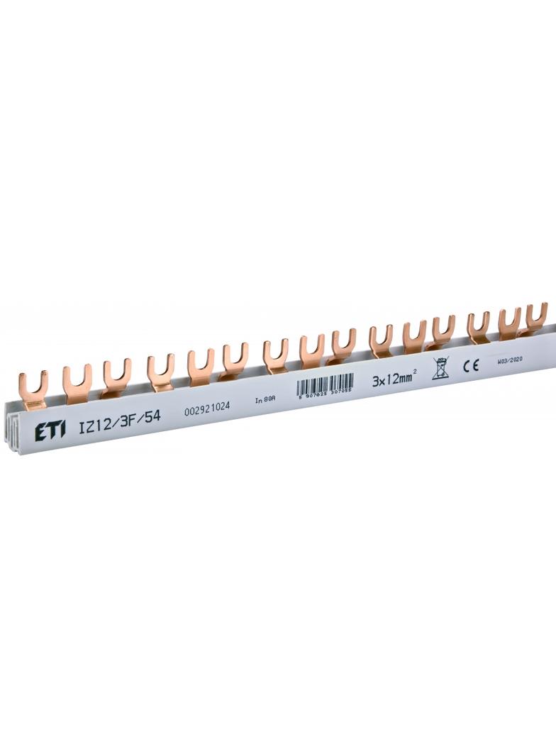Szyna łączeniowa widełkowa 3P 80A 12mm2 (54 mod.) IZ12/3F/54 002921024 ETI