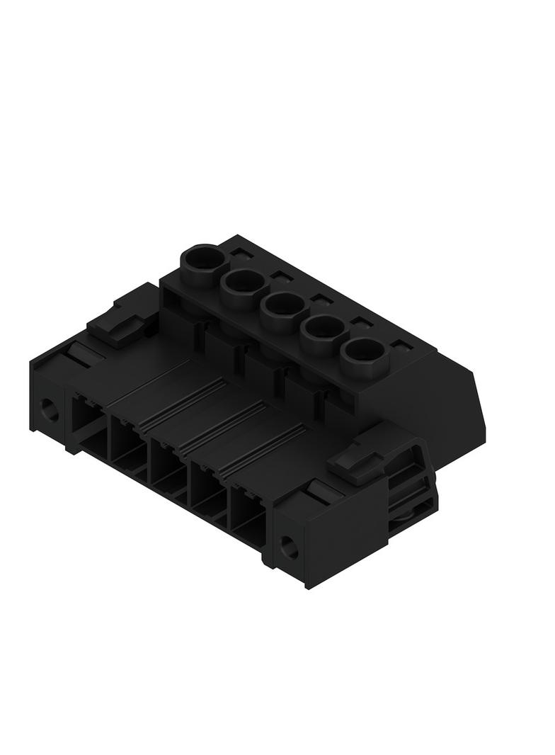 SVZ 7.62HP/05/180F SN BK BX Wtyk PCB (złącze wiązki), 7.62 mm, Liczba biegunów: 5, Przyłącze z jarzmem /50szt./ 1931840000 WEIDMÜLLER