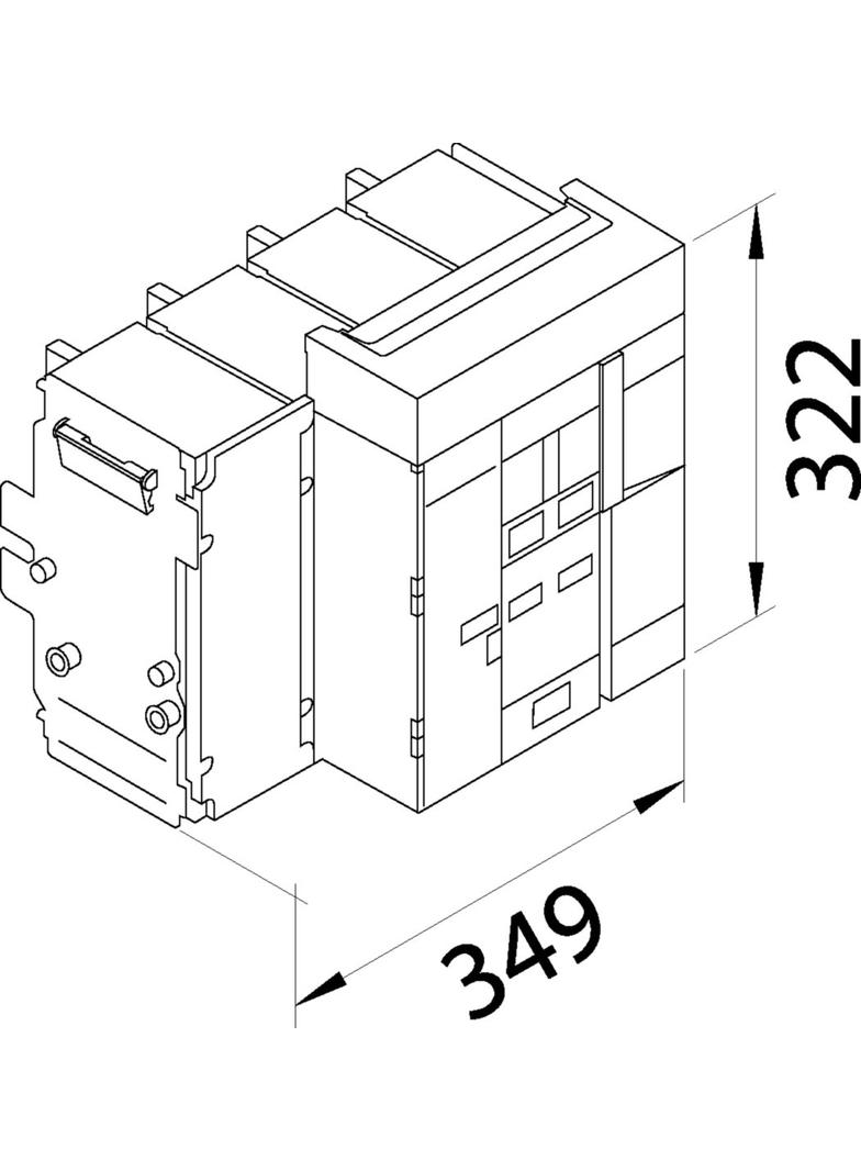 ACB HW1 66kA 1250A 4P Wyłącznik wysuwny do wyzwalacza sentinel Energy HW1E412DE HAGER