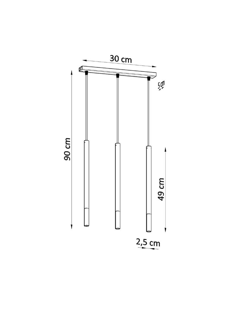 Lampa wisząca MOZAICA 3L czarny/złoto