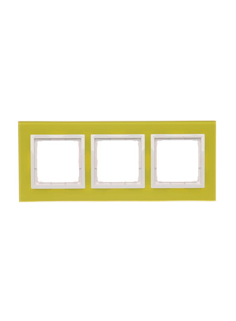 Simon 54 Nature Ramka 3-krotna Nature-Szkło LIMONKOWY SORBET IP20/IP44* (*IP44-należy zastosować zestaw uszczelek DUN3) DRN3/90 KONTAKT
