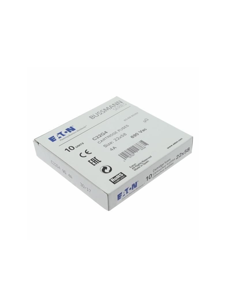 CYLINDRICAL FUSE 22 x 58 4A GG 690V AC Wkładka cylindryczna 22 x 58mm 4A GG 690V AC C22G4 EATON