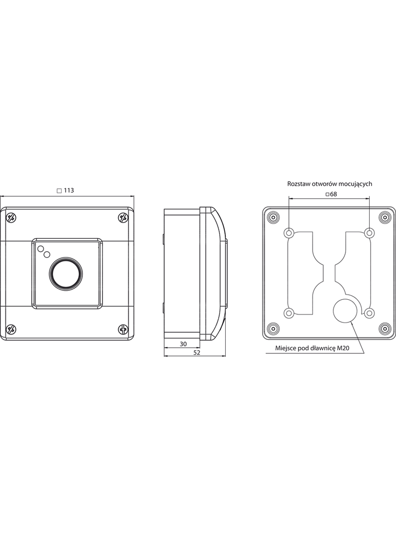 RĘCZNY PRZYCISK URUCHAMIANIA PWP1 2LED  STANDARD + MŁOTECZEK