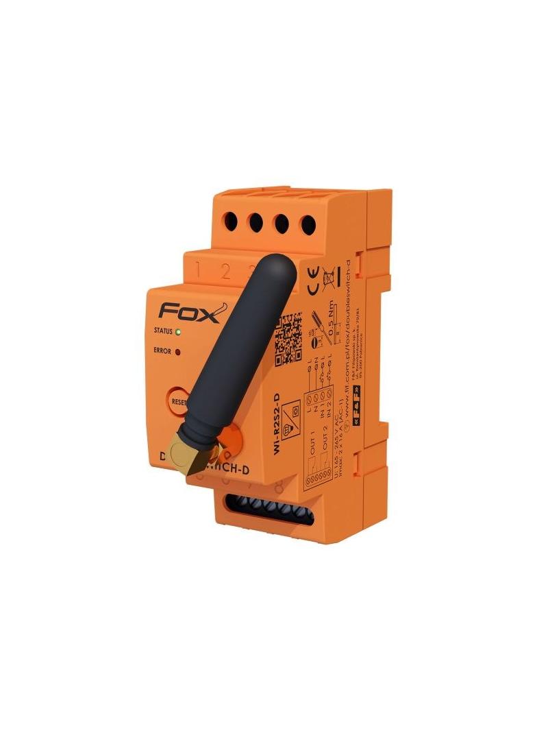 DOUBLE SWITCH 2 kanałowy przekaźnik Wi-Fi 230V na szynę DIN WI-R2S2-D F&F