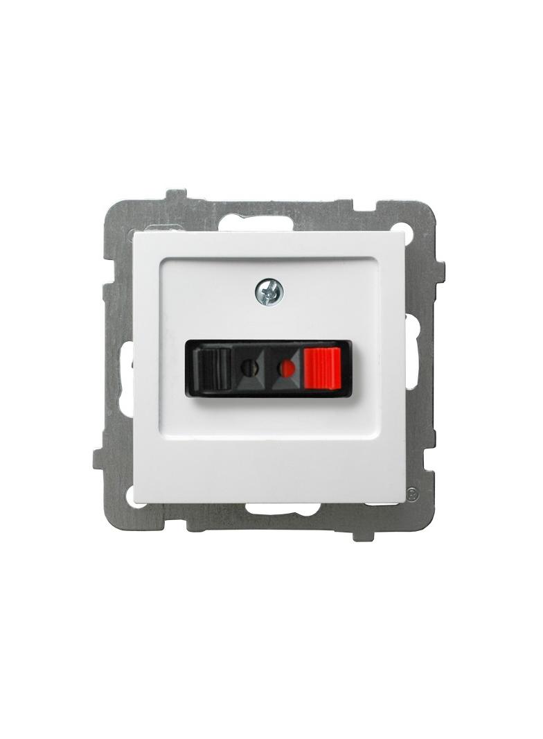 AS Gniazdo głośnikowe pojedyncze - kolor biały GG-1G/m/00