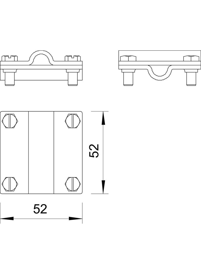 254/CU-DIN, ŁĄCZNIK KRZYŻOWY Z PRZEKŁADKĄ