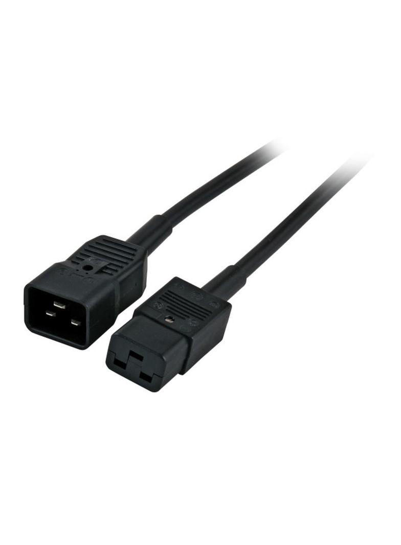 Przedłużacz C20 180° - C19 180° 1m czarny