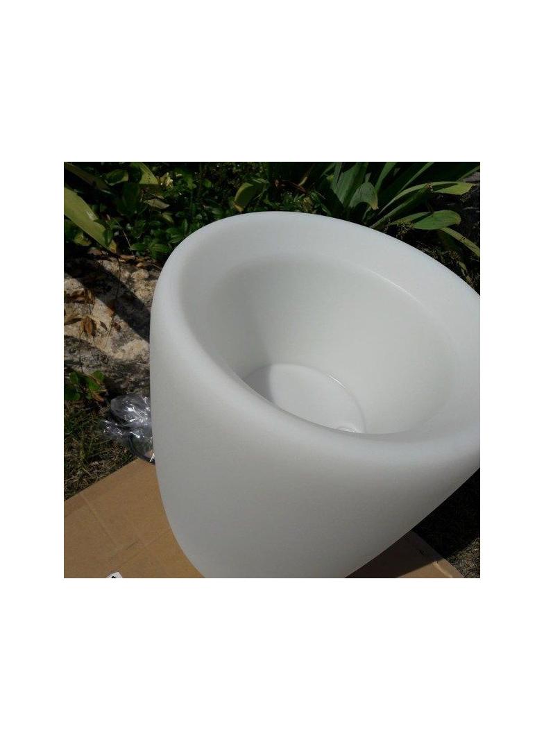 Nowodvorski lampa stojąca zewnętrzna (świecąca donica) Flowerpot S E27 biała 41cm 9711