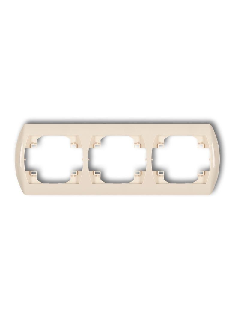 TREND Ramka pozioma potrójna beżowa