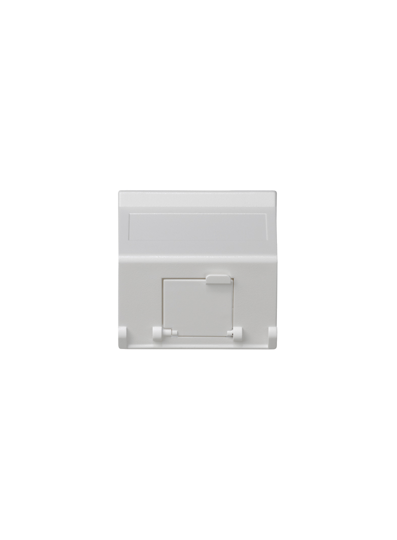 Simon Connect Płytka K45 1x RJ z osłoną skośna do adapterów MD czysta biel K80/9 KONTAKT