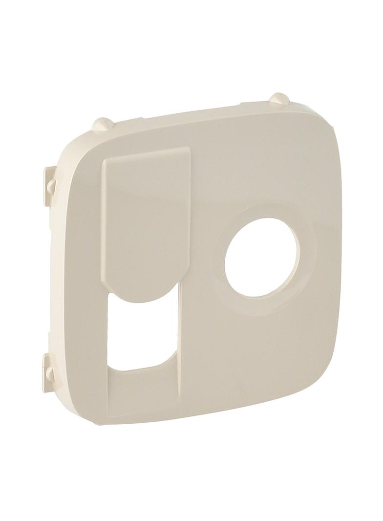 VALENA ALLURE - PLAKIETKA KREMOWA GNIAZDA TV + RJ 45, Legrand