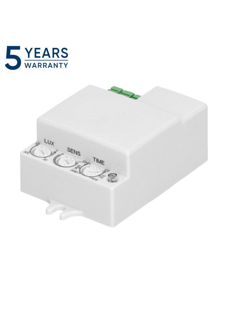 Mikrofalowy czujnik ruchu, mini, 360°/180°, IP20, 1200W