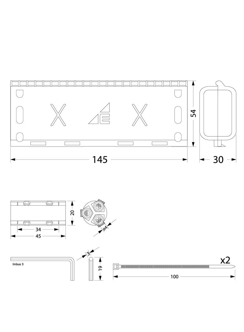 MZGEL145 Mufa Z-elem-145*54*30mm GELEBOX, IPX8, 0,6/1kV-złącze kablowe 5x1,5-6mm2 39.145 OPATÓWEK