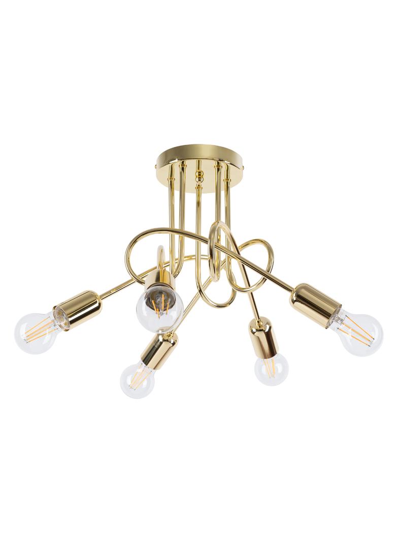 Żyrandol LOOP 5 złoty połysk