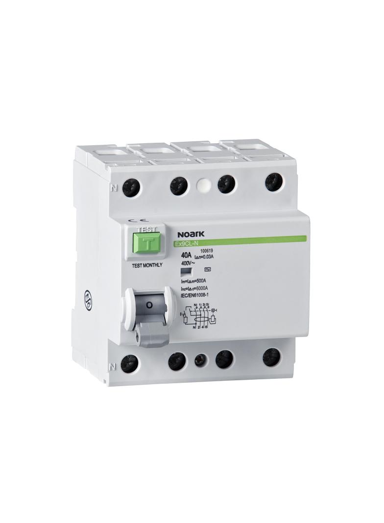 Ex9CL-N 4P 25A 30mA Wył. różn., Icn=6kA, 4-biegun, In=25A, I?n=30mA, typ AC
