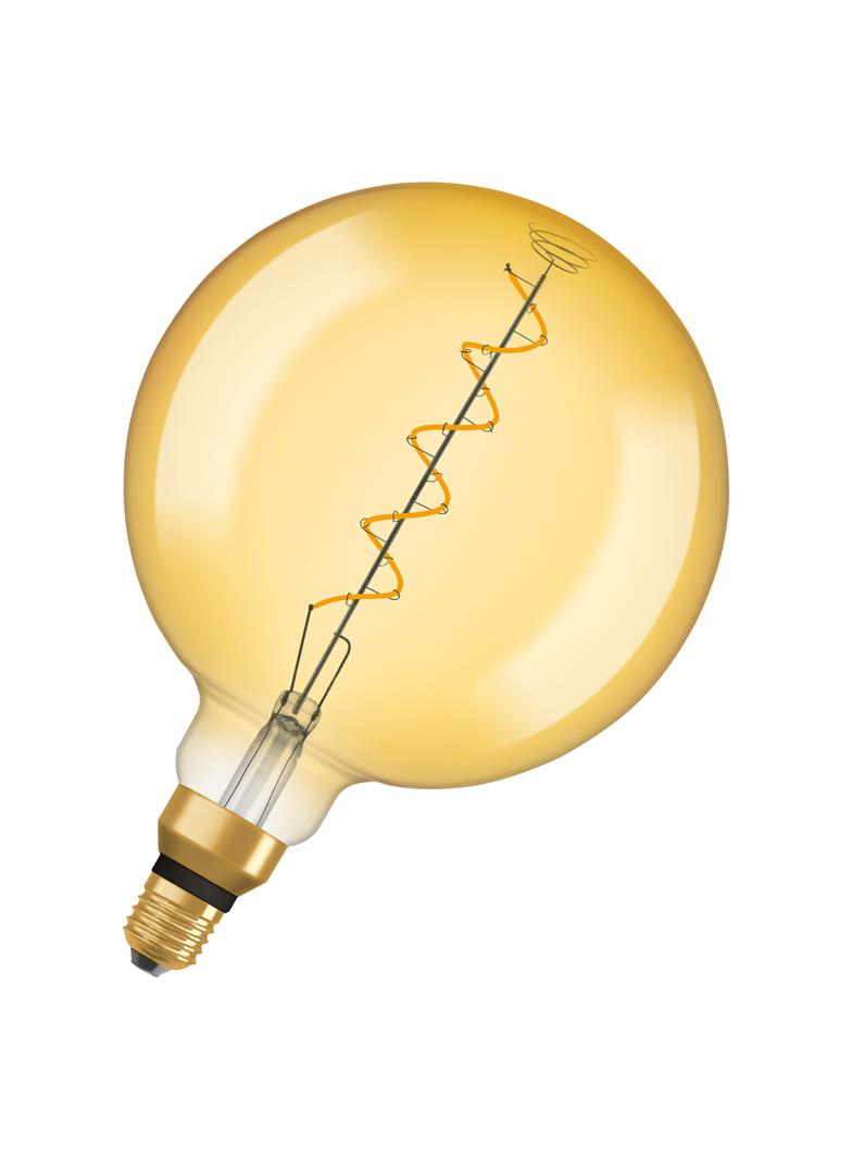 Żarówka LED Vintage 1906 LED CL GLOBE200 FIL GOLD 28 non-dim 5W/820 E27 4058075092013 LEDVANCE