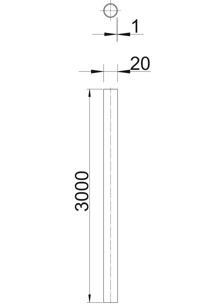S20 W G, Rura stalp. S20 bez gw. 3 m oc G