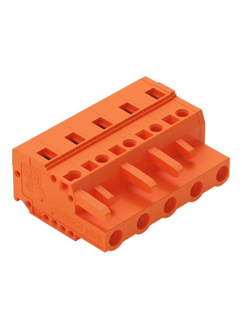 MCS-MIDI Classic gniazdo 5-bieg. pomarańczowe raster 7,62 mm /50szt./ WAGO