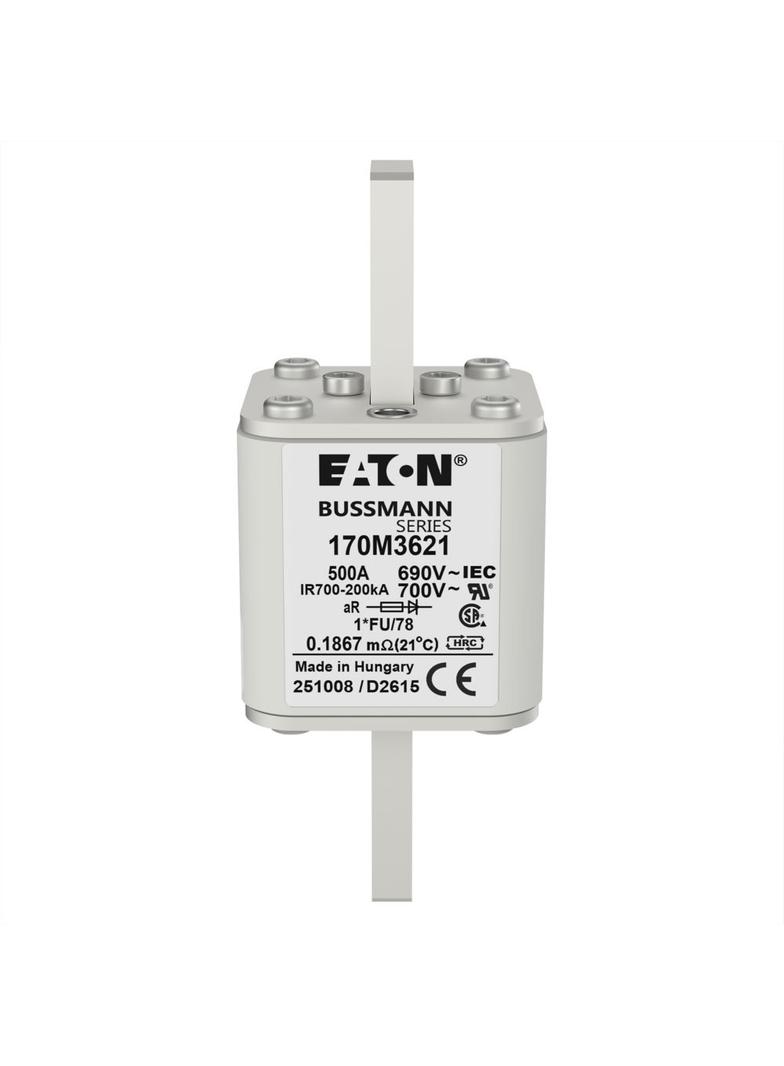FUSE 500A 690V 1*FU/78 AR UC Wkładka szybka 500A AC 690V rozmiar 1 45x45x110 mm aR, 170M3621 EATON