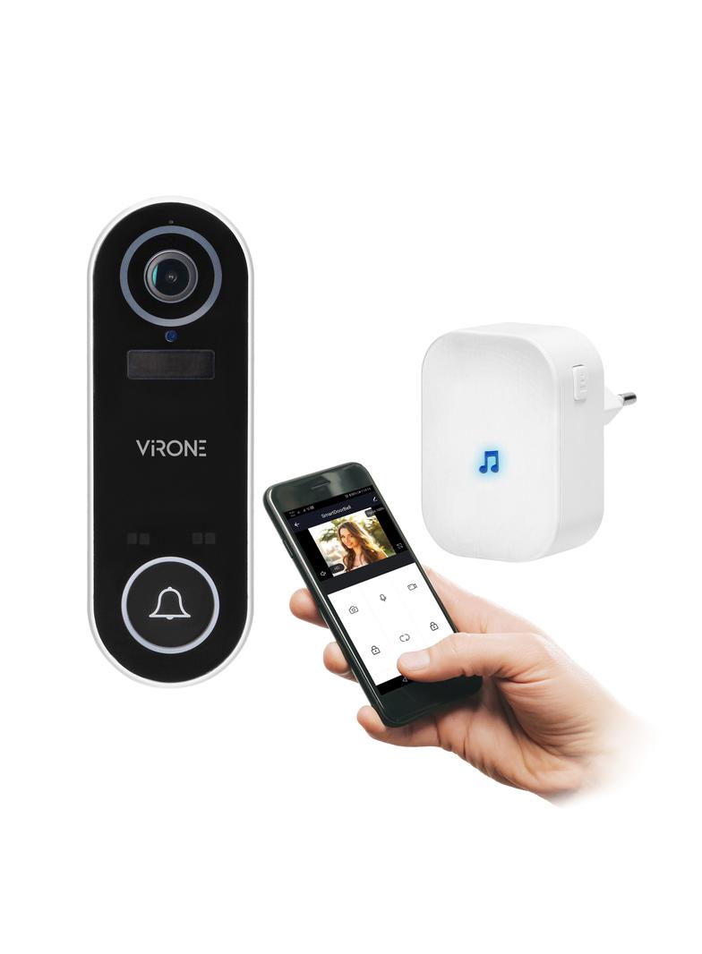 Bezprzewodowy wideo dzwonek LAYO z kamerą wideo Full HD WiFi IP65 akumulator komunikacja ze smar VDB