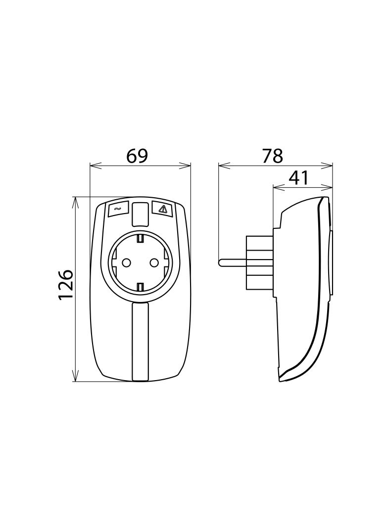 Ogranicznik przepięć DEHNprotector, wersja do gniazda schuko
