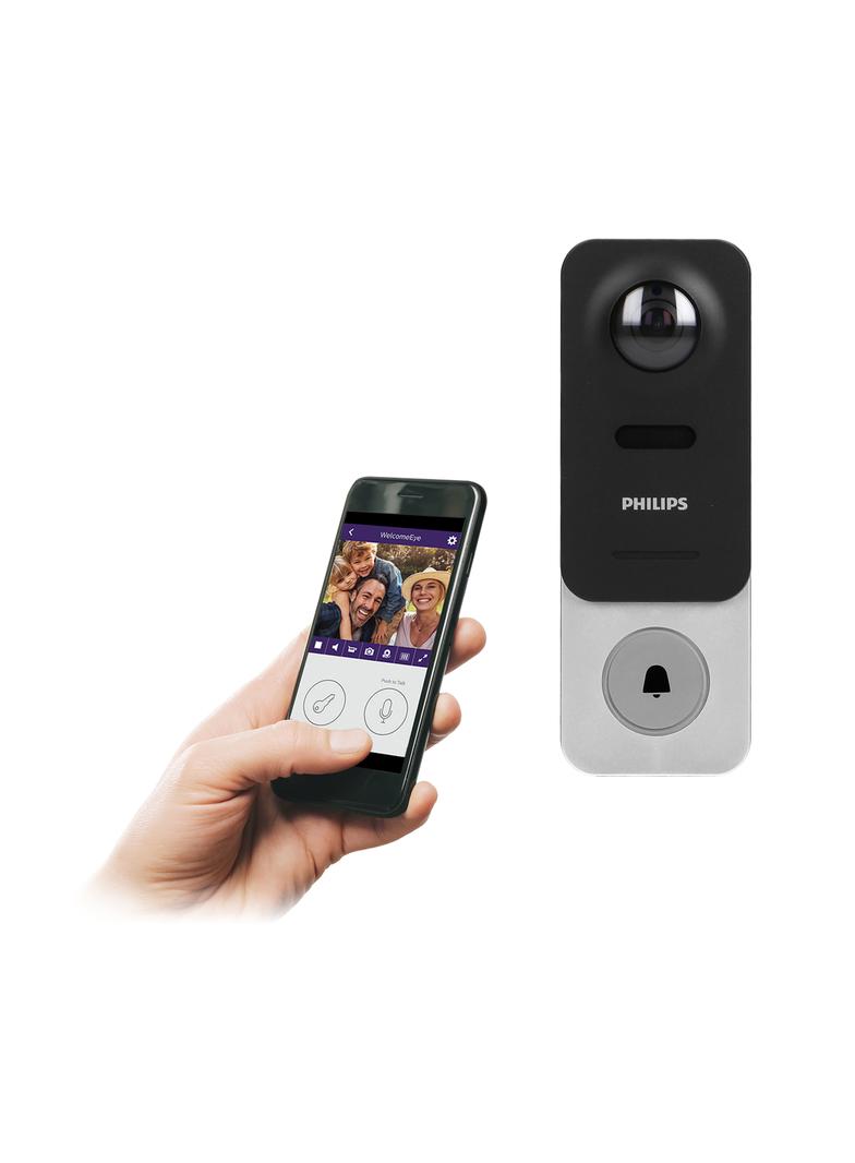 Philips WelcomeEye Link dzwonek bezprzewodowy wideo z WiFi na baterię wielokrotnego ładowania 531134
