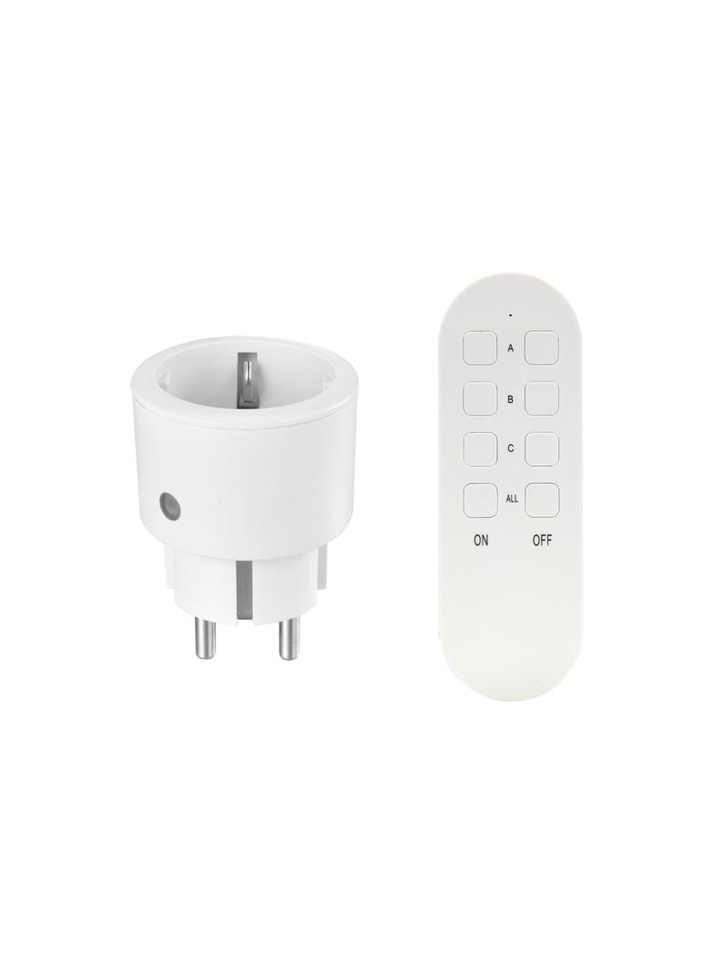 Zestaw bezprzewodowych gniazd MINI Schuko, sterowanych pilotem 1+1, 2300W