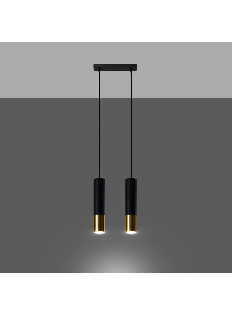Sollux Lampa wisząca LOOPEZ 2 czarny/złoty SL.0953