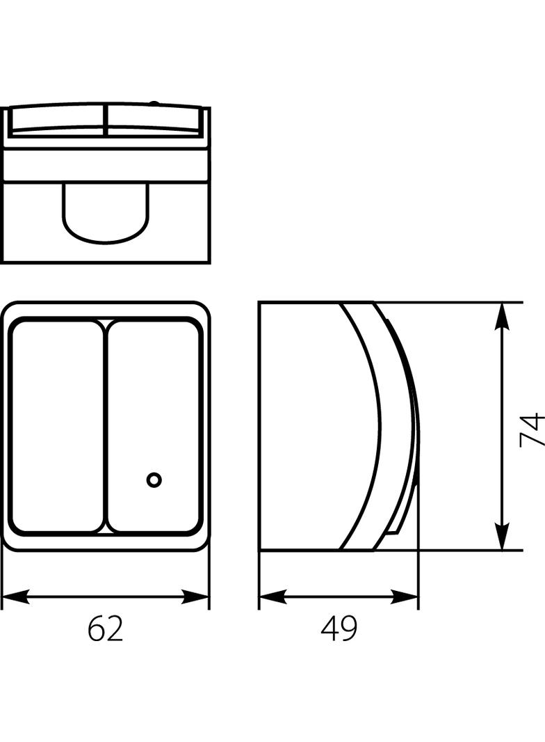 VW-2L Koala Łącznik świecznikowy podświetlany n/t IP44 biały VW 152-51 61.316 OPATÓWEK