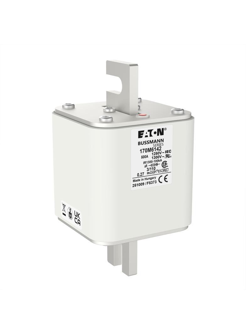 500A 1250V 3/110 aR INDICATOR FUSE Wkładka szybka 500A AC 1250V rozmiar 3 76x90x139 mm aR D 170M6142