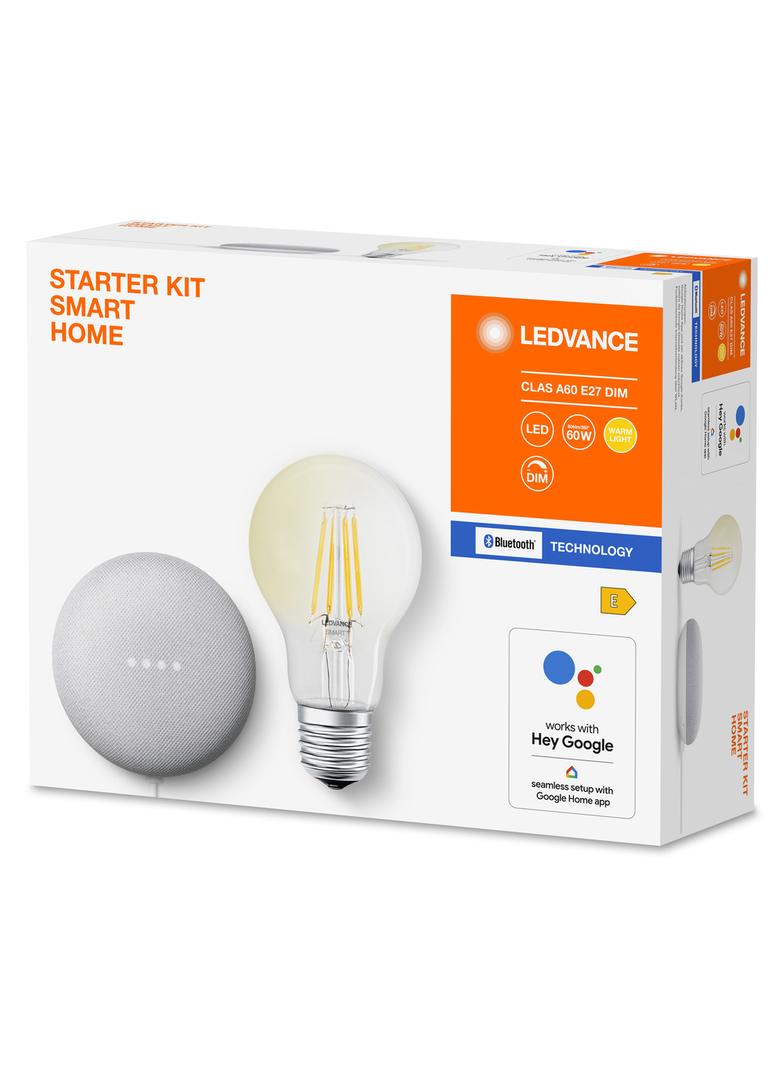 Lampa LED z głośnikiem GOOGLE NEST CH DACH CL A60 FIL BT KIT